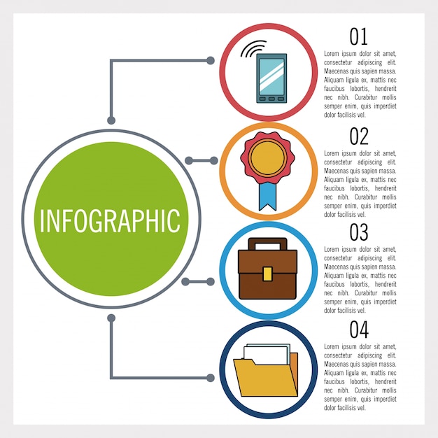 Infográfico de negócios e educação