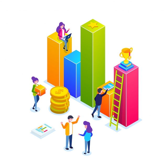 Infográfico de negócios ou gráfico de crescimento