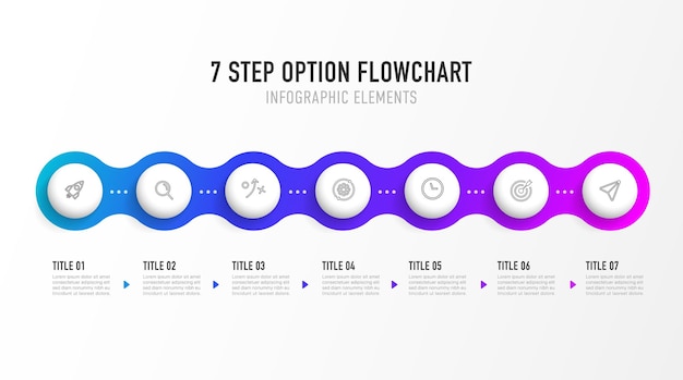 Vetor infográfico de opções de linha do tempo para relatório de fluxograma de diagrama de processo de fluxo de trabalho de apresentações