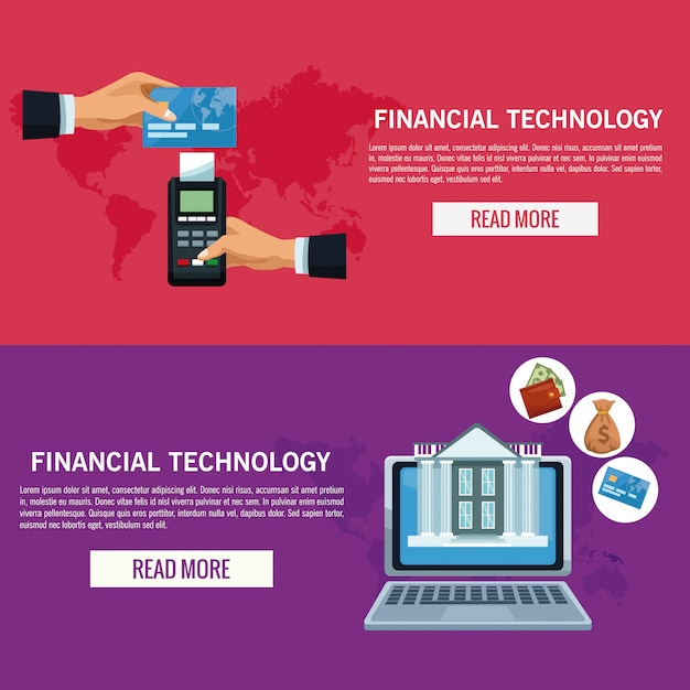 Infográfico de tecnologia financeira on-line