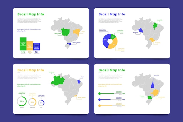 Infográfico do mapa do brasil