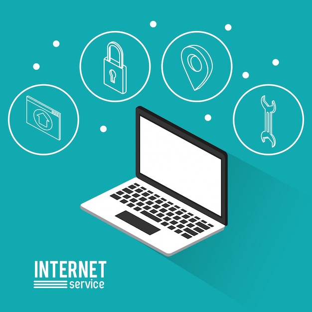 Infográfico do serviço de internet