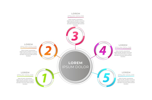 Vetor infográfico editável e personalizável modelo de gráfico gráfico cronograma fluxo de trabalho de apresentação