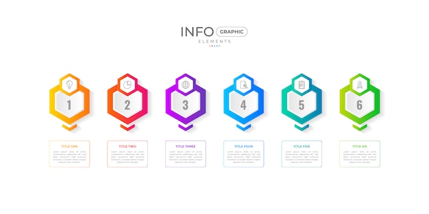 Infográfico gradiente multicolorido elementos com ícones
