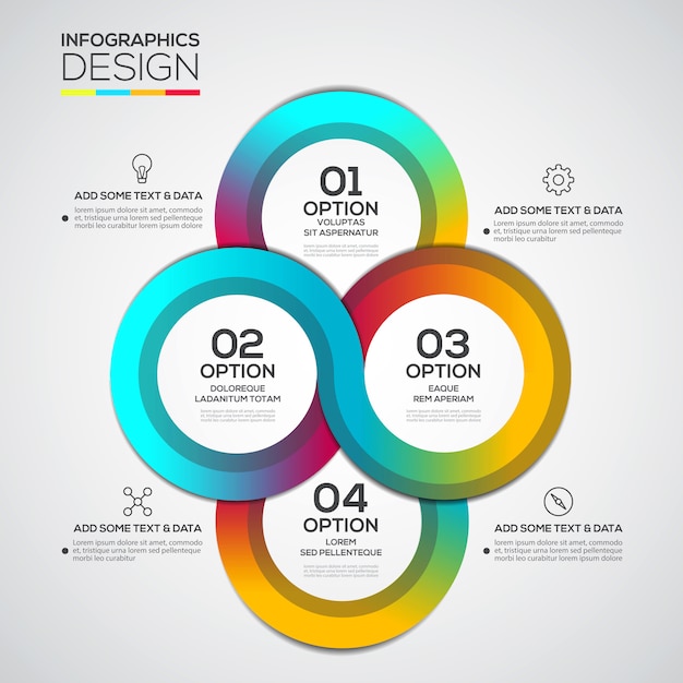 Vetor infográfico mínimo moderno