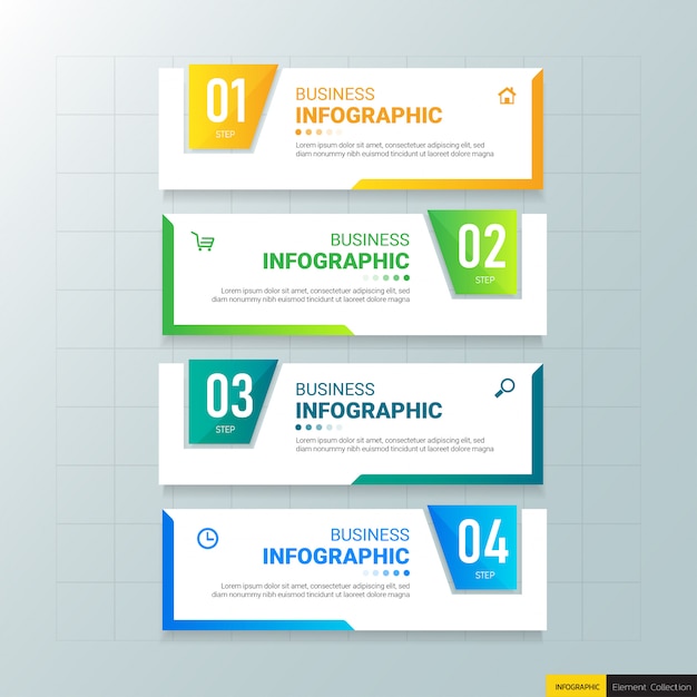 Infográfico modelo 4 opções.