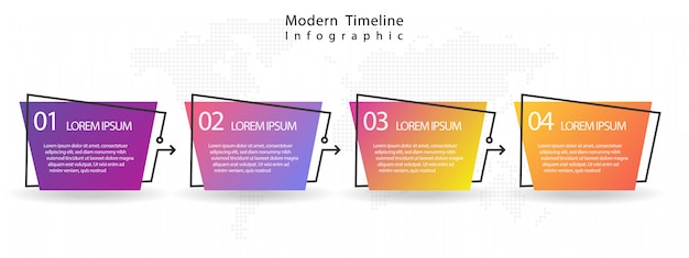 Infográfico moderno cronograma