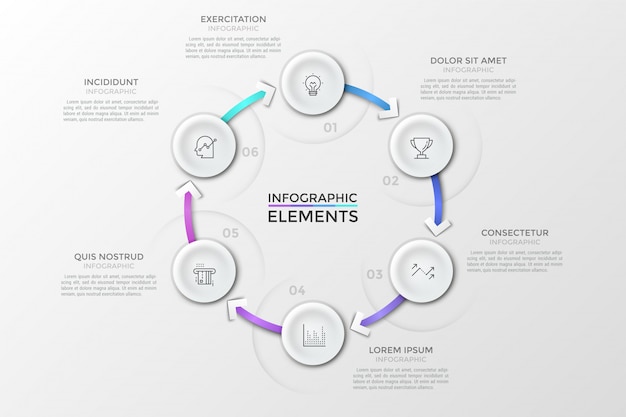 Infográfico moderno modelo