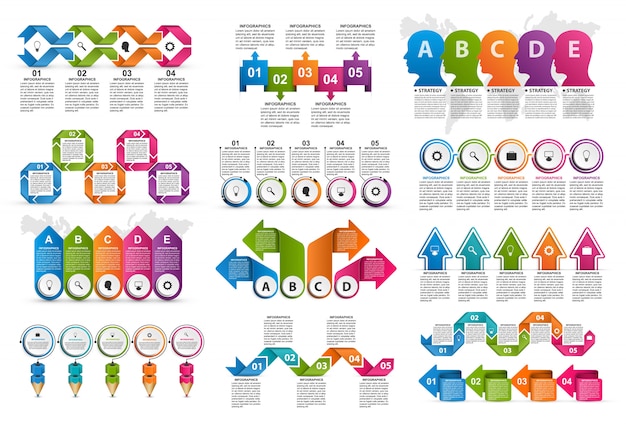 Infográfico para apresentações de negócios.