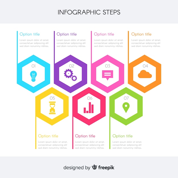 Infográfico passos conceito em estilo simples