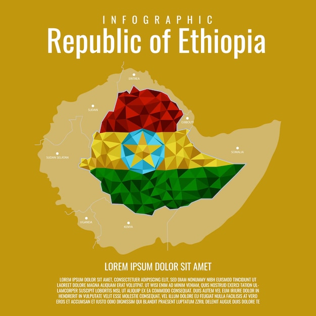Vetor infográfico república da etiópia