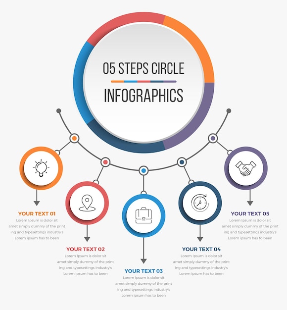 Vetor infográficos de círculo simples