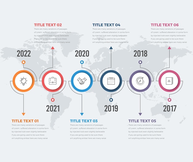 Vetor infográficos de linha do tempo horizontais simples e modernos