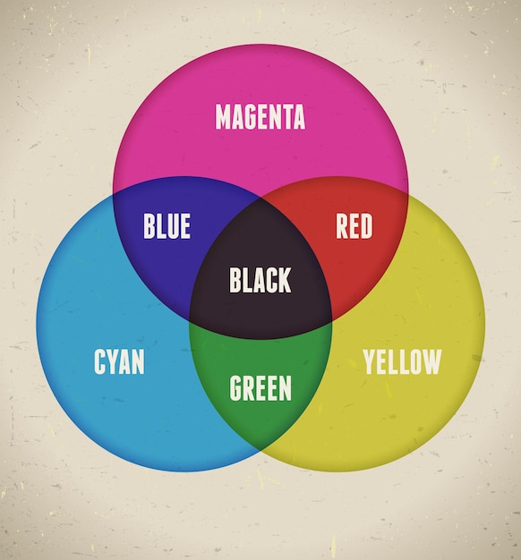 Infográficos de tabela de cores