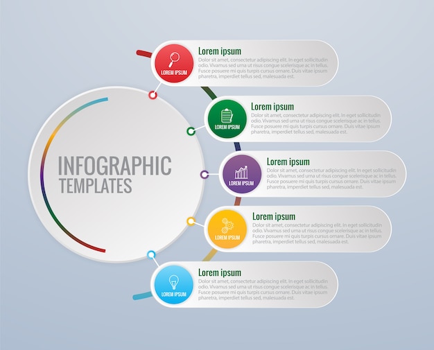 Infográficos modelo de design e marketing ícones vetoriais