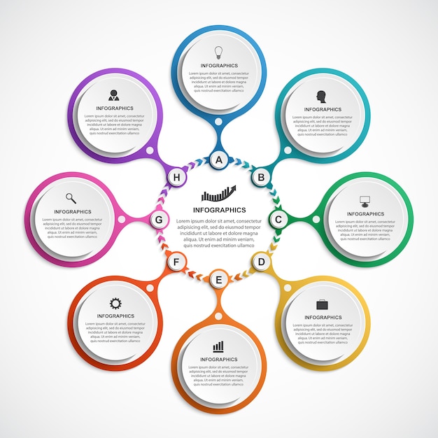 Infográficos para apresentações de negócios ou banner de informações