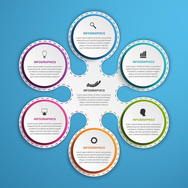 Infográficos para apresentações de negócios ou banner de informações.
