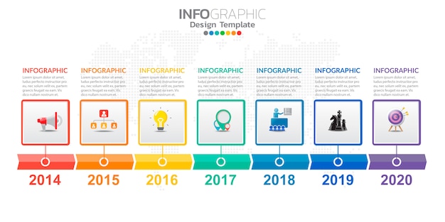 Infográficos para negócios com ícones e opções ou etapas.