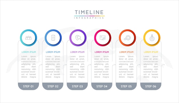 Informações de marketing do modelo de design de infográficos de ilustração vetorial com 4 opções ou etapas