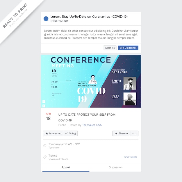 Informações sobre eventos sociais Sobre o COVID-19