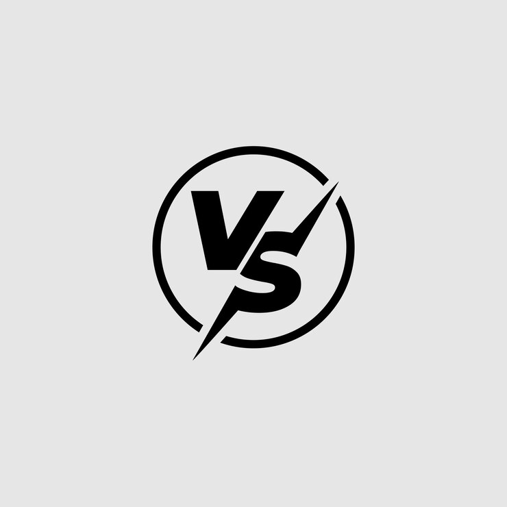 Vetor iniciais do logotipo do vetor vs letras
