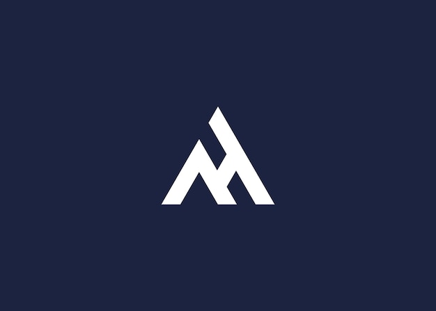 Iniciais letra ah triângulo logotipo design de ícone modelo de design vetorial inspiração