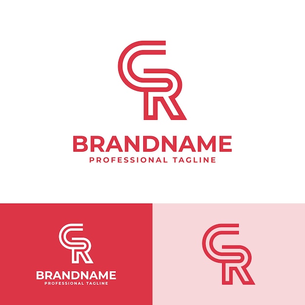 Iniciais modernas cr logotipo adequado para negócios com iniciais cr ou rc