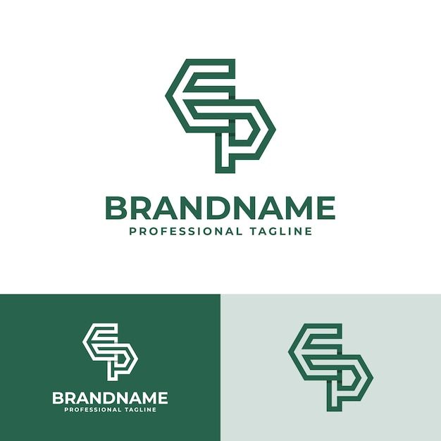 Iniciais modernas EP Logotipo adequado para negócios com iniciais EP ou PE