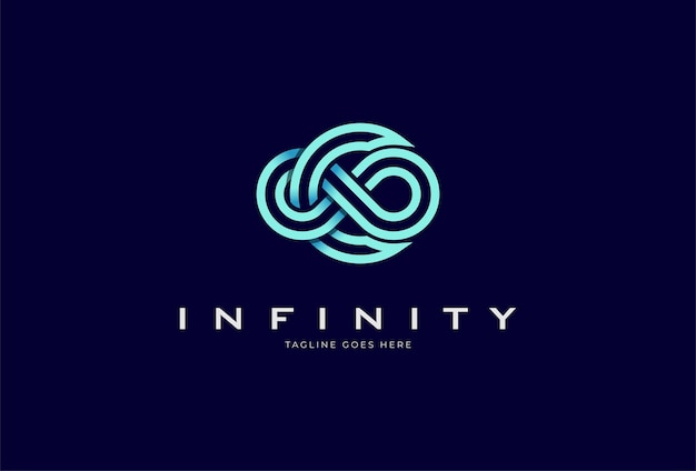 Inicial C Infinity Logo letra C com combinação de infinito utilizável para tecnologia e logotipos de empresas