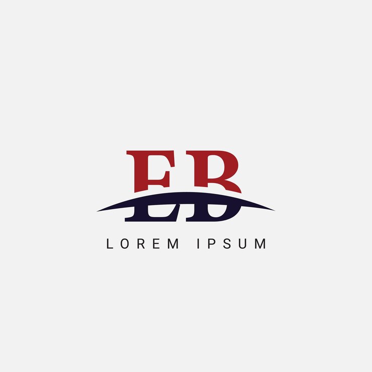 Vetor inicial e b eb letra modelo vetorial de design de logotipo símbolo gráfico para identidade empresarial corporativa