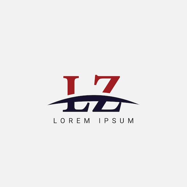 Vetor inicial l z lz letra modelo vetorial de design de logotipo símbolo gráfico para identidade empresarial corporativa