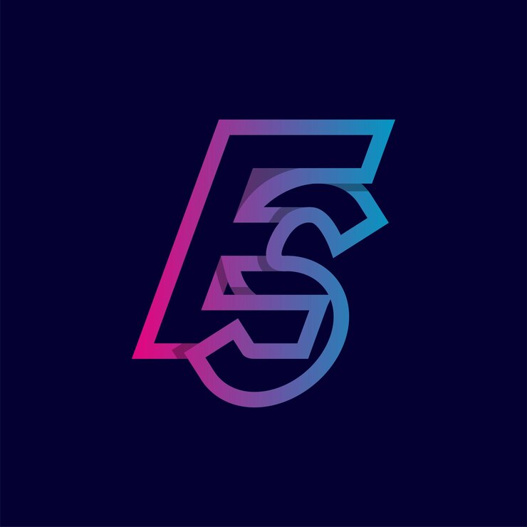 Vetor inicial letra es ou se logo monograma logo letra e com combinação de s modelo de design de logotipo