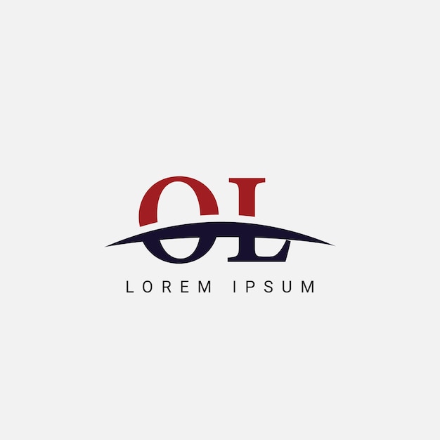 Vetor inicial o l ol letra modelo vetorial de design de logotipo símbolo gráfico para identidade empresarial corporativa