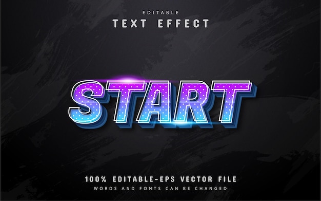 Iniciar efeito de texto em gradiente 3D