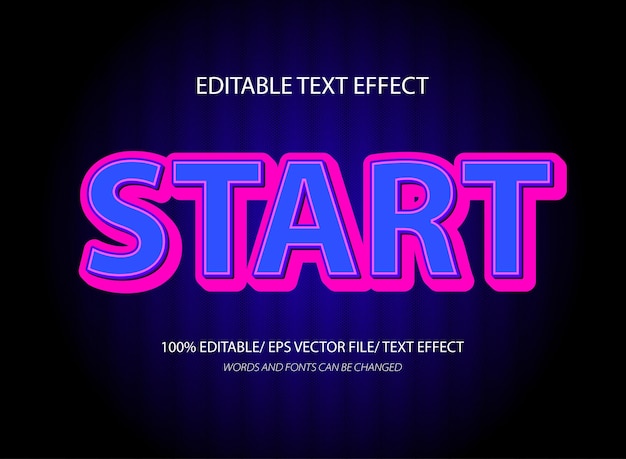 Iniciar modelo de efeito de texto 3D editável