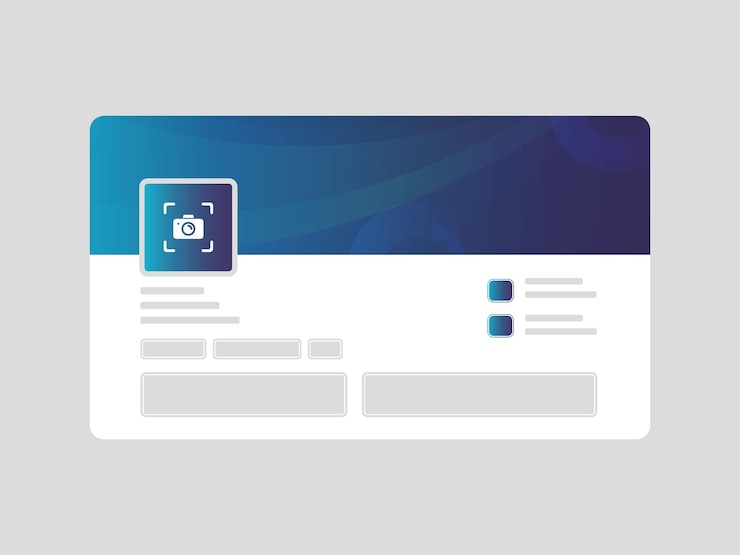 Vetor inovador modelo de foto de capa da página do linkedin com design abstrato digital futurista