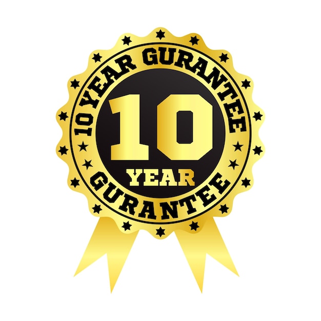 Insignia de garantia de 10 anos