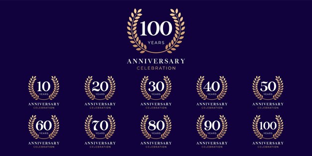 Insígnias de celebração de aniversário