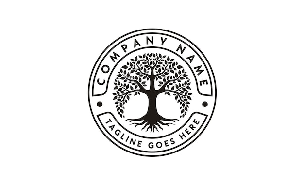 Vetor inspiração de design de logotipo da árvore da vida