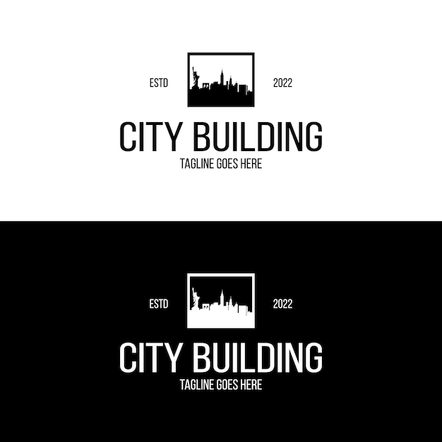 Inspiração de design de logotipo de apartamento de propriedade de construção de cidade