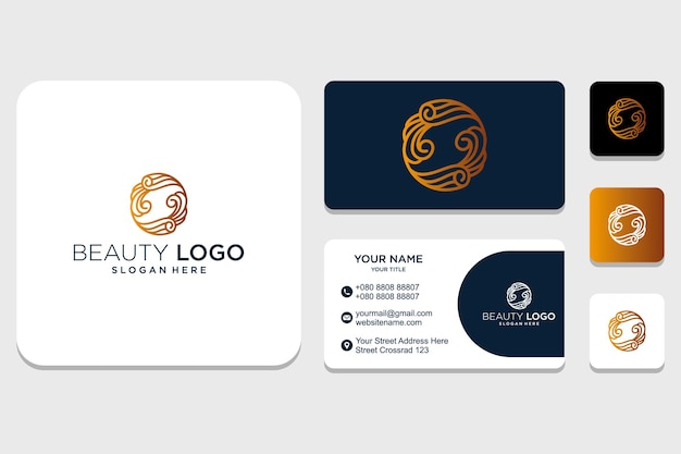 Inspiração de design de logotipo de beleza inicial e de identidade ornamento para empresa e cartão de visita Premium Vector