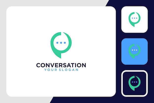 Inspiração de design de logotipo de conversa