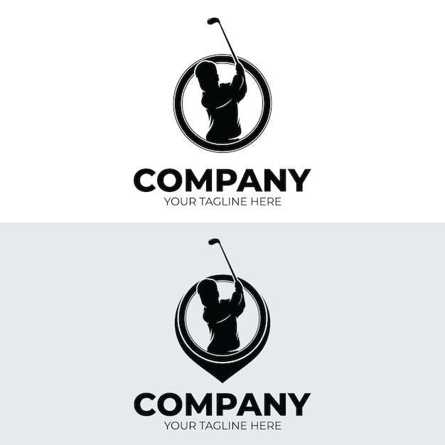 Inspiração de design de logotipo de esporte de golfe para crianças