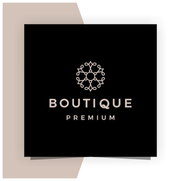 Vetor inspiração de design de logotipo de luxo boutique