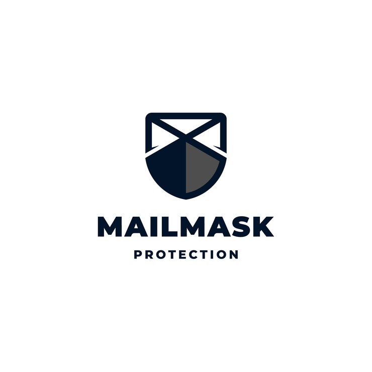 Vetor inspiração de design de logotipo de máscara de correio