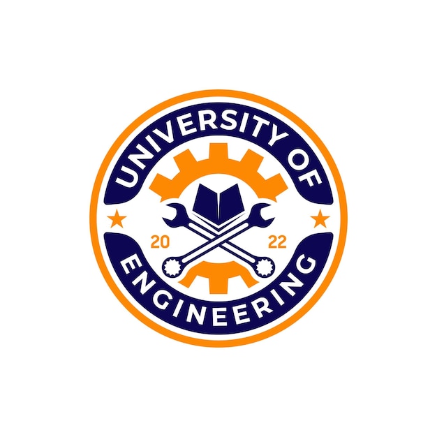 Inspiração de design de logotipo de universidade de escola vetorial
