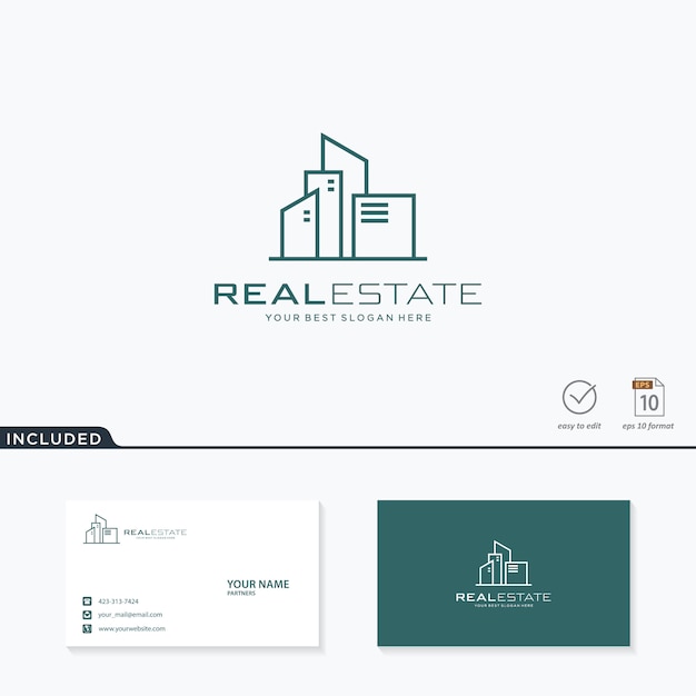 Inspiração de design de logotipo imobiliário