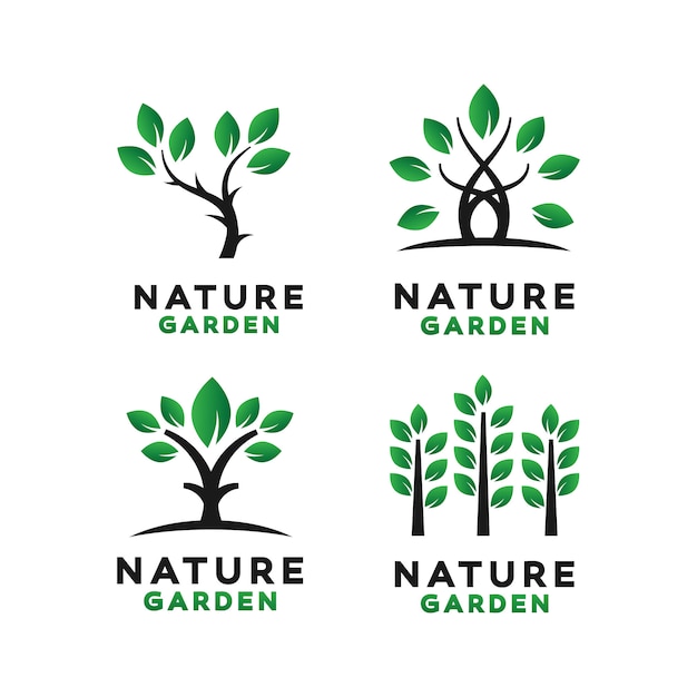 Inspiração de design de logotipo jardim verde