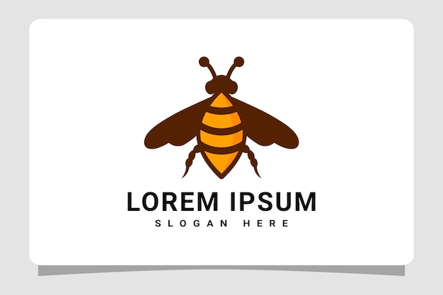 Inspiração de design de modelo de logotipo de abelha