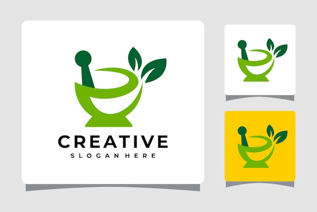 Inspiração de design de modelo de logotipo de farmácia de fitoterapia